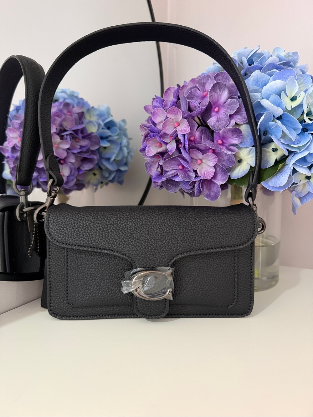 Coach Tabby 20 Black Leather Top-Handle Women's Bag